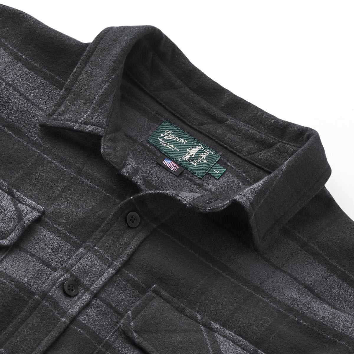Cedar Mill Cotton Flannel Shirt  Black Plaid / Danner Discount