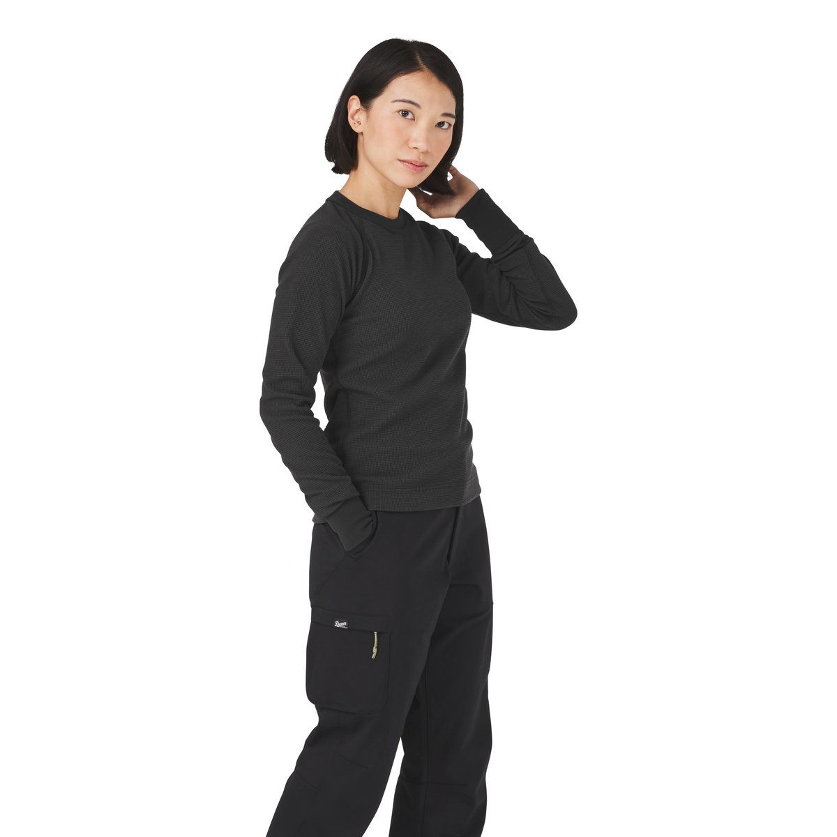Santiam Waffle LS Tee Black / Danner Value