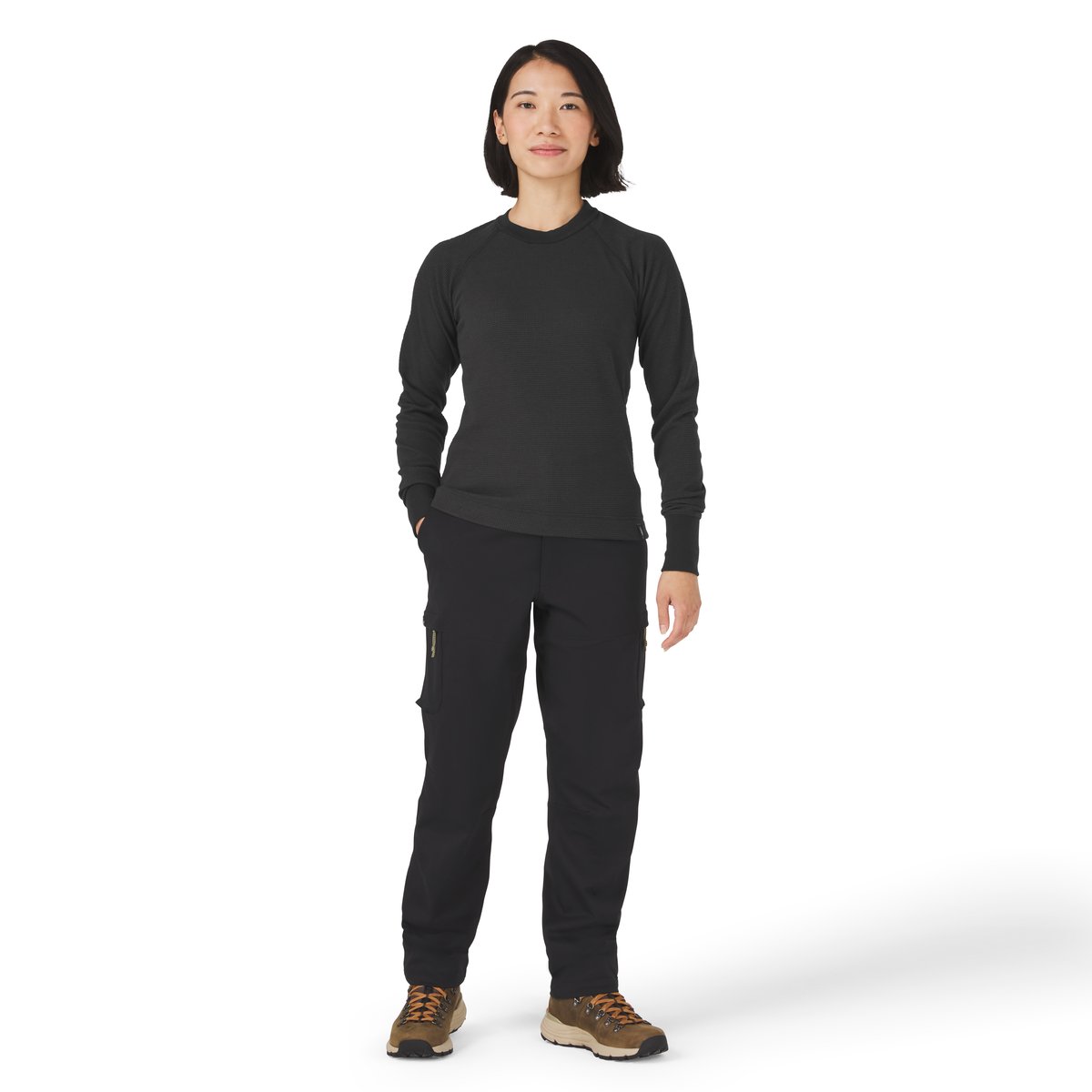 Santiam Waffle LS Tee Black / Danner Value