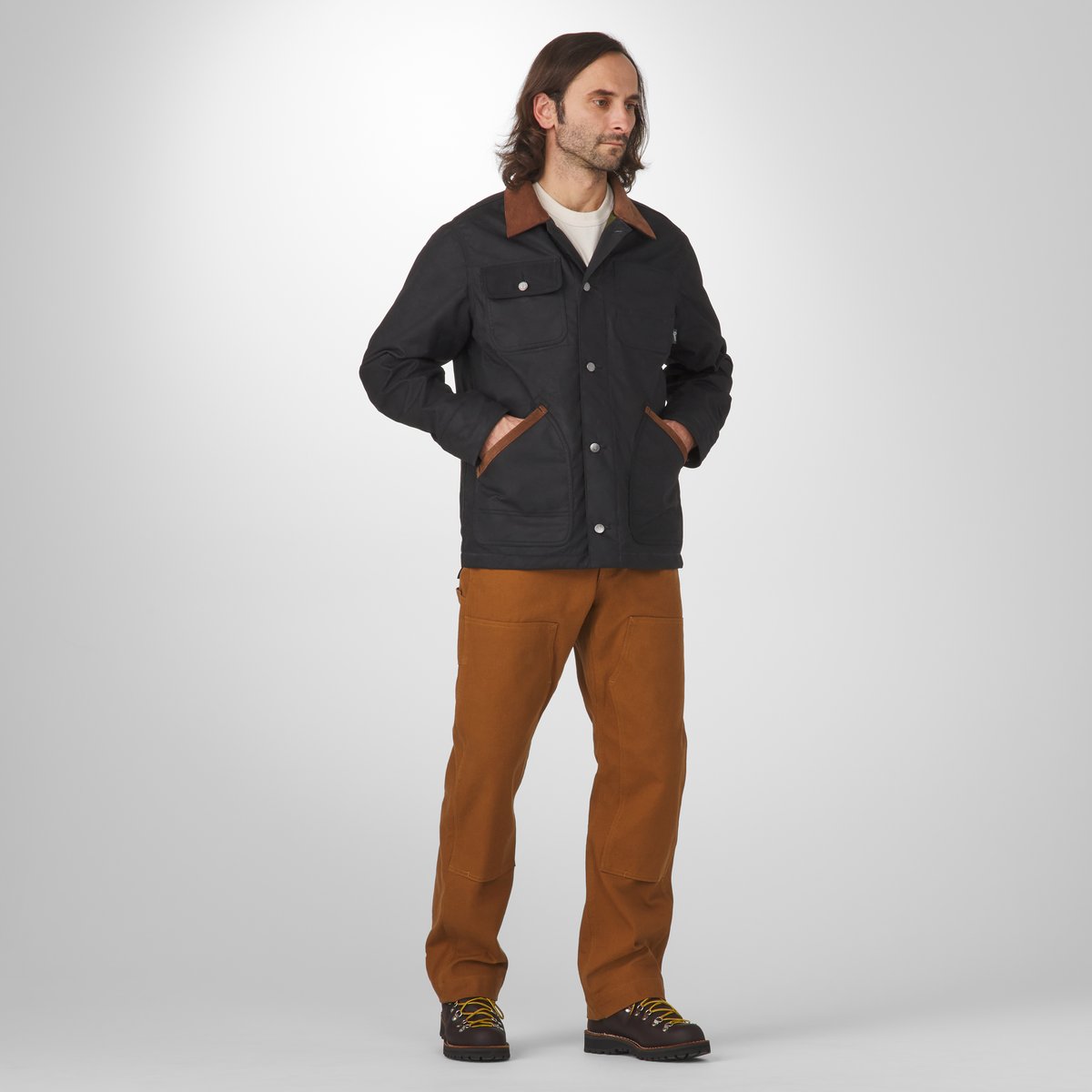 Shipyard Waxed Canvas Jacket  Black/Bison / Danner Customer Favorite