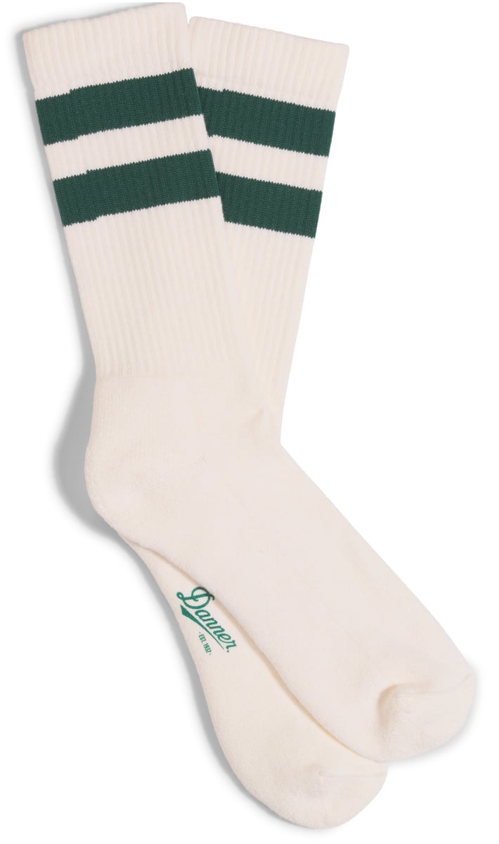Cotton Socks Midweight Crew - Natural/Green / Danner Latest