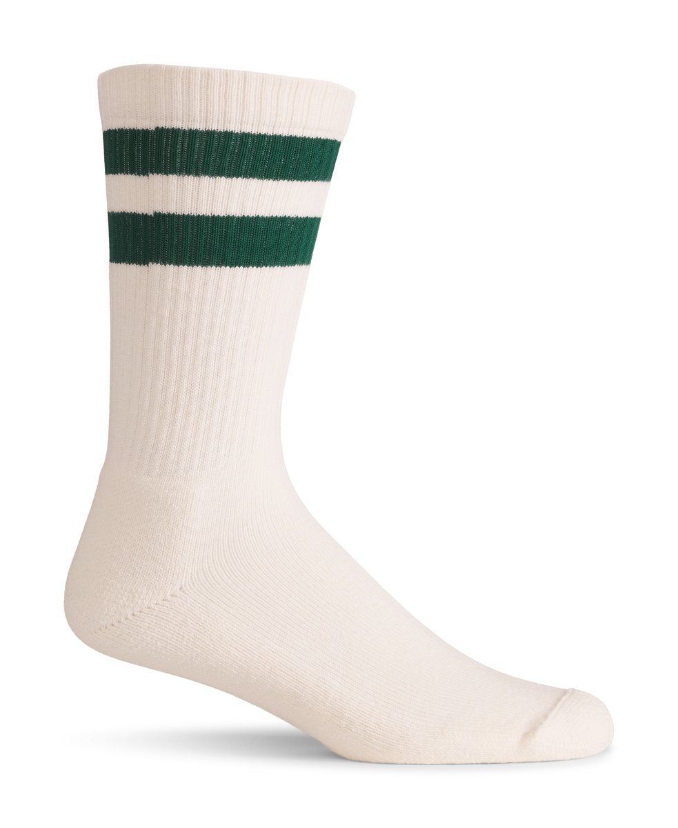 Cotton Socks Midweight Crew - Natural/Green / Danner Latest